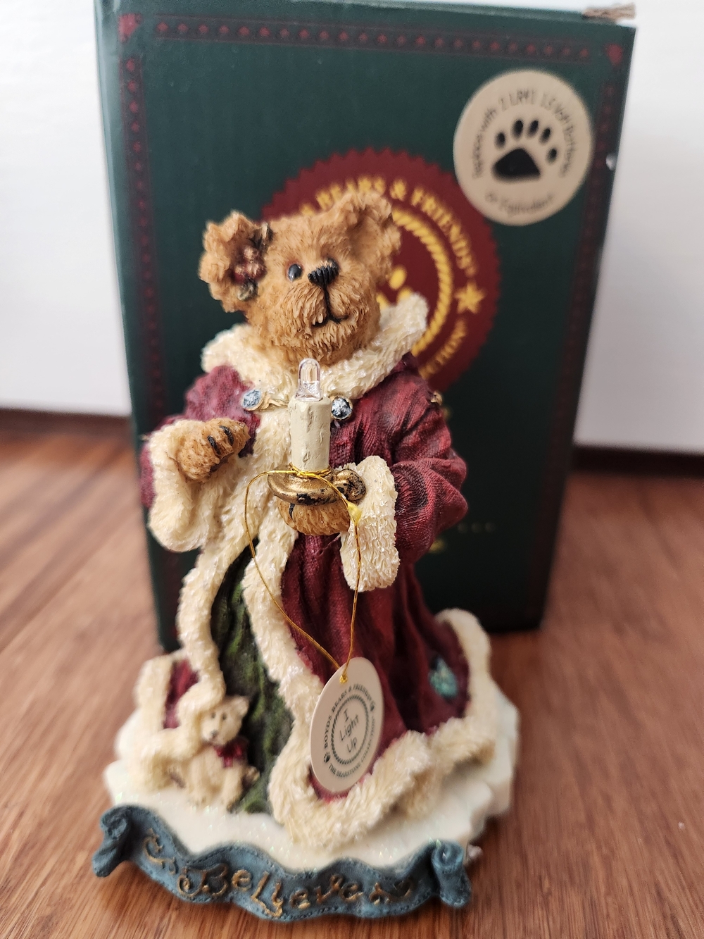 Vintage Boyds Bears Bearstone Krystle B Bearbright…Believe 2002 Christmas Decor